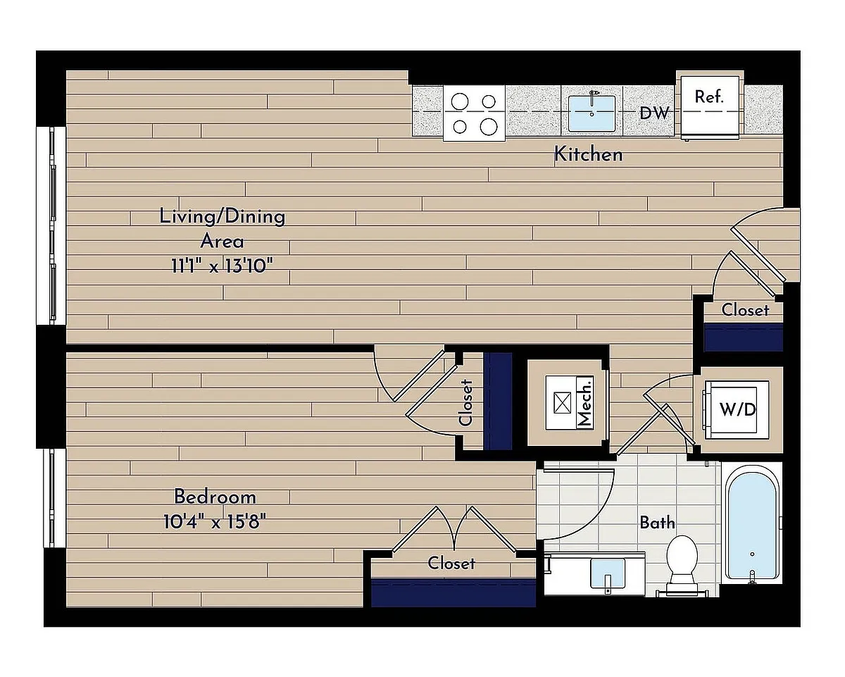 Floor plan A 1BR-A1.3