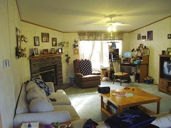 Living room, fireplace