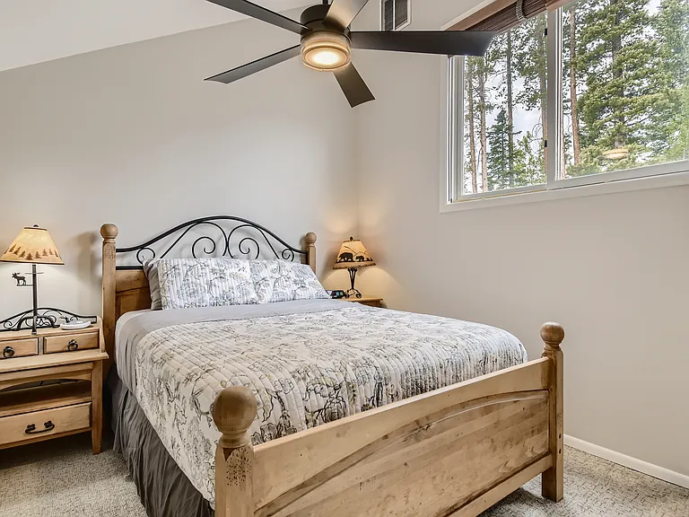 Loft bedroom (no doorway- just private stairs) queen sized bed