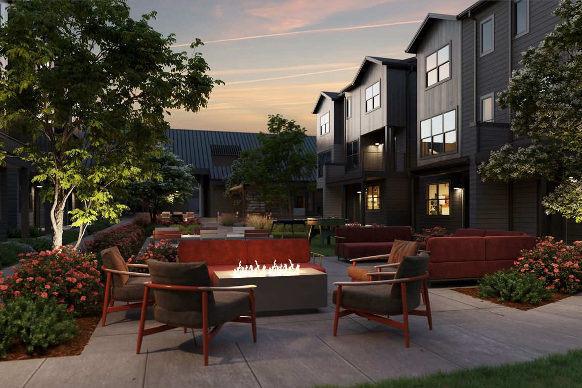 Oxenfree Clear Creek outdoor lounge and firepit.