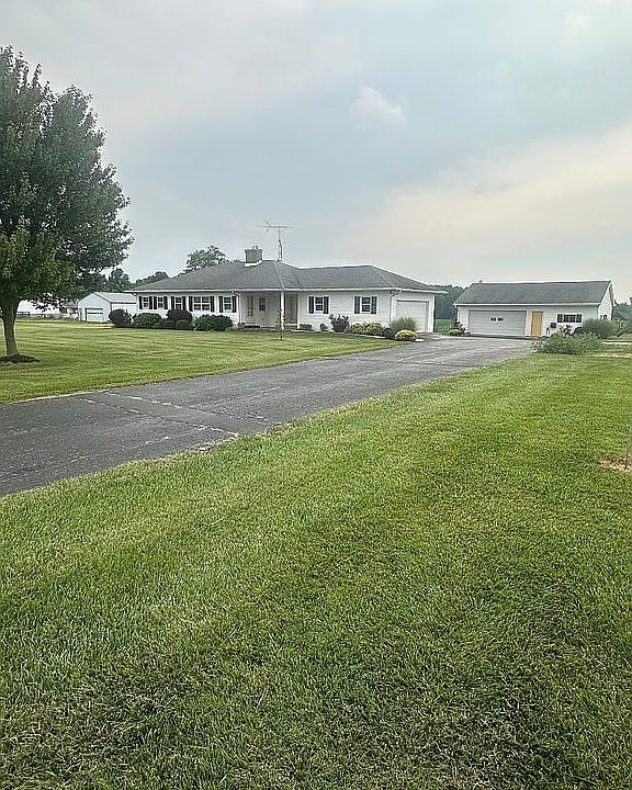 House and detached garage 