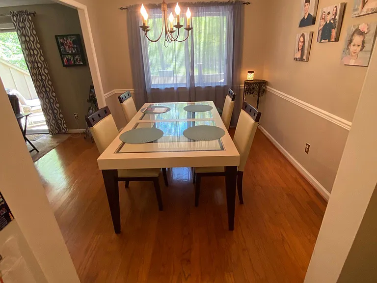 View of Dining Room from Kitchen.