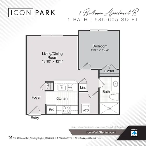 Floor plan 1 Bedroom