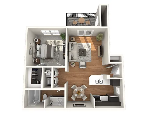 Floor plan A2 - 673 Sq. Ft.