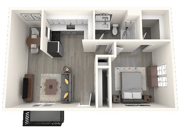 Floor plan 1X1C