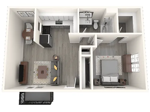 Floor plan 1X1C