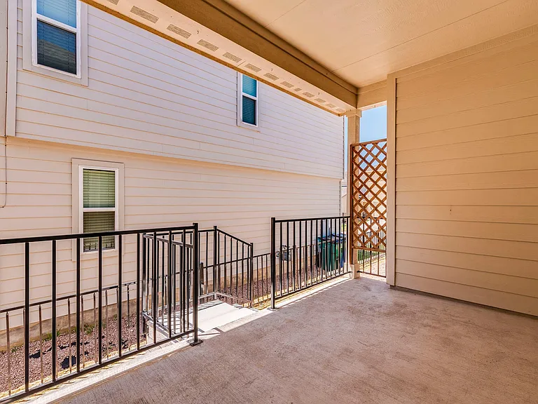 Covered Back Patio off Breakfast Area