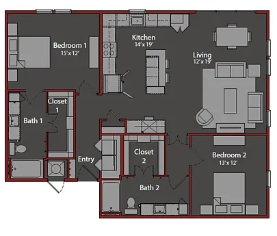 Floor plan B3