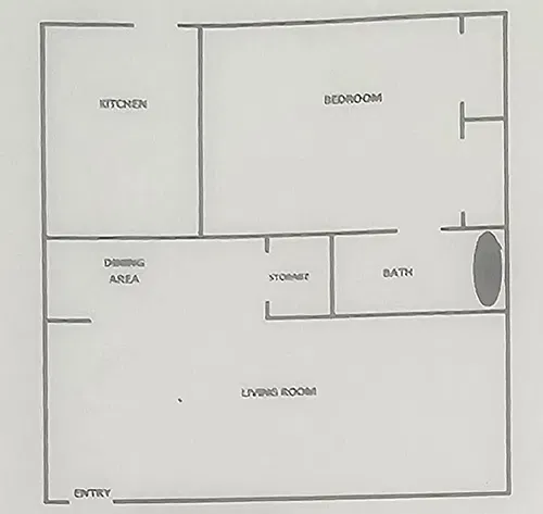 Floor plan 1BD 1BA