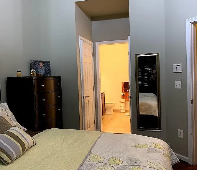 Master bedroom and in-suite bathroom