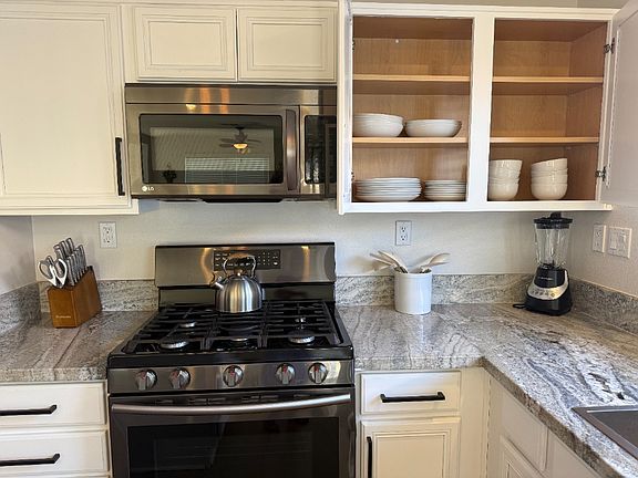 stove and dishware