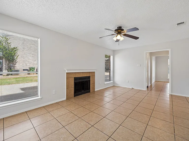 Living Room With Fireplace