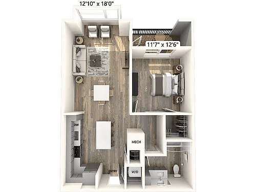 Floor plan AM19-791sf-Bay-Apt408-508