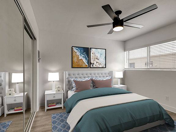 *Bedroom offers a very large wall to wall mirrored wardrobe.*
This photo is a sample of our beautifully updated 2nd and 3rd floor units with the same bright, modern finishes. (All units are unfurnished)