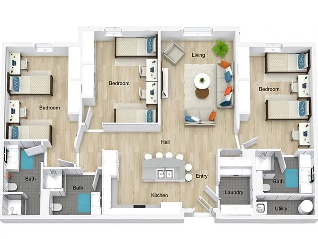 Floor plan Deluxe (Women)