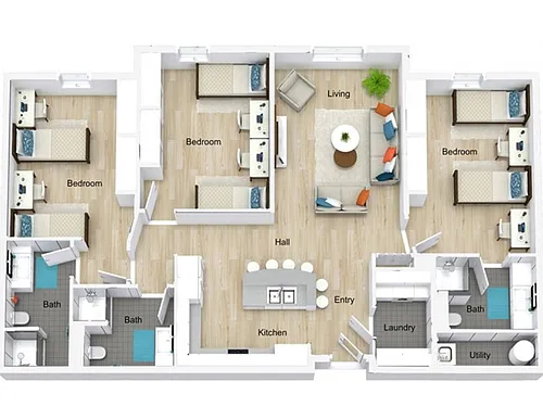 Floor plan Deluxe (Women)