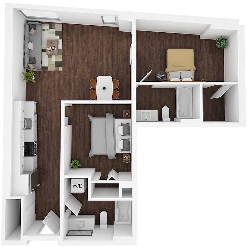 Floor plan 2 Bed/2 Bath MFTE-F17