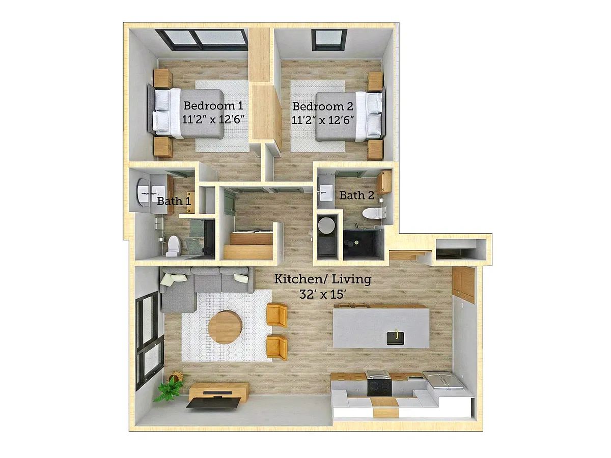 Floor plan Two Bedroom