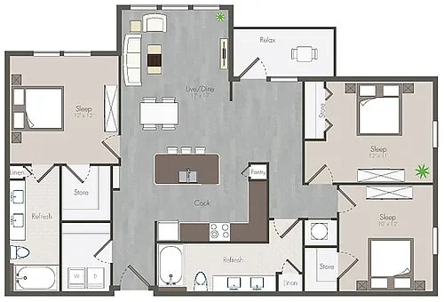 Floor plan Fillmore