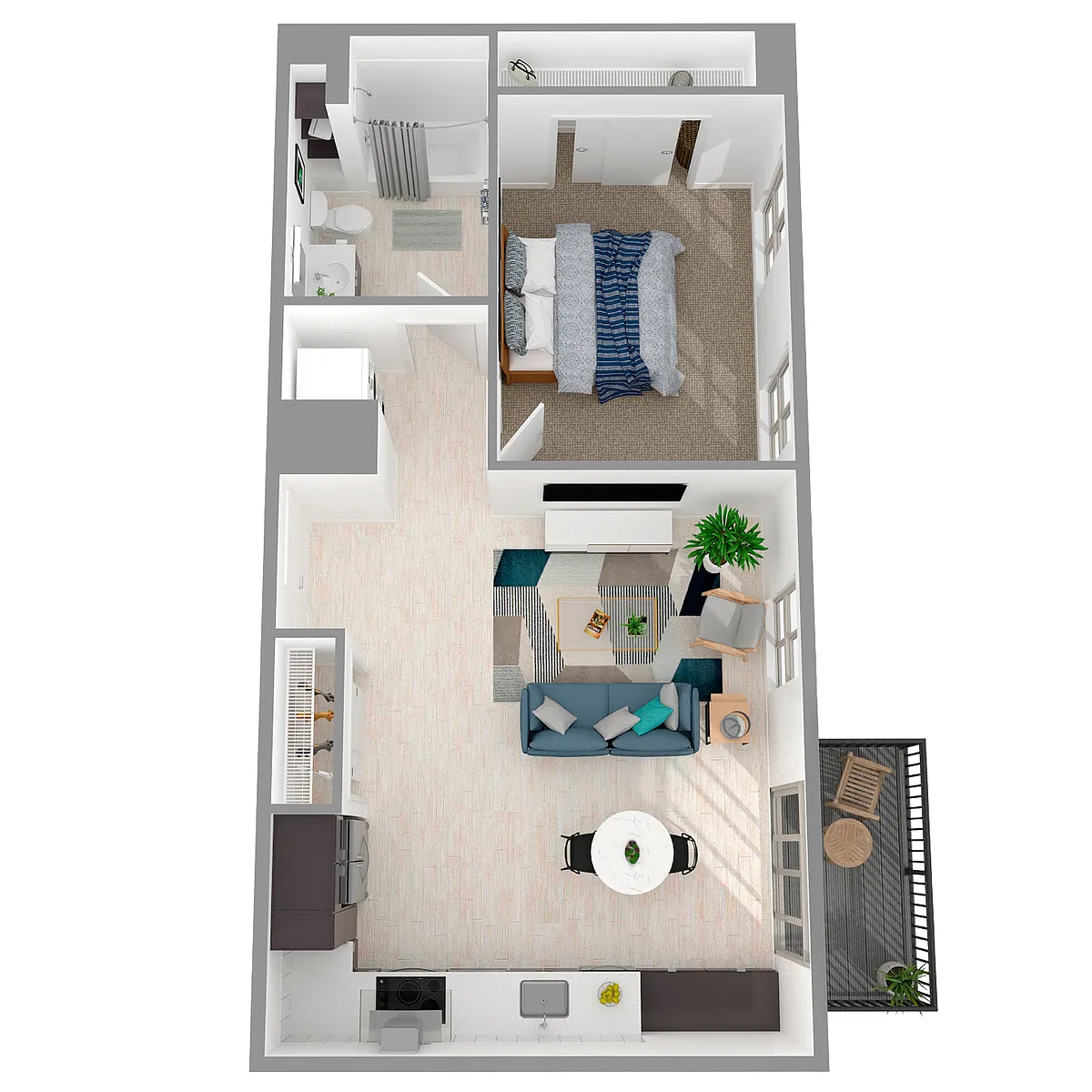 Floor plan 1X1 - A151