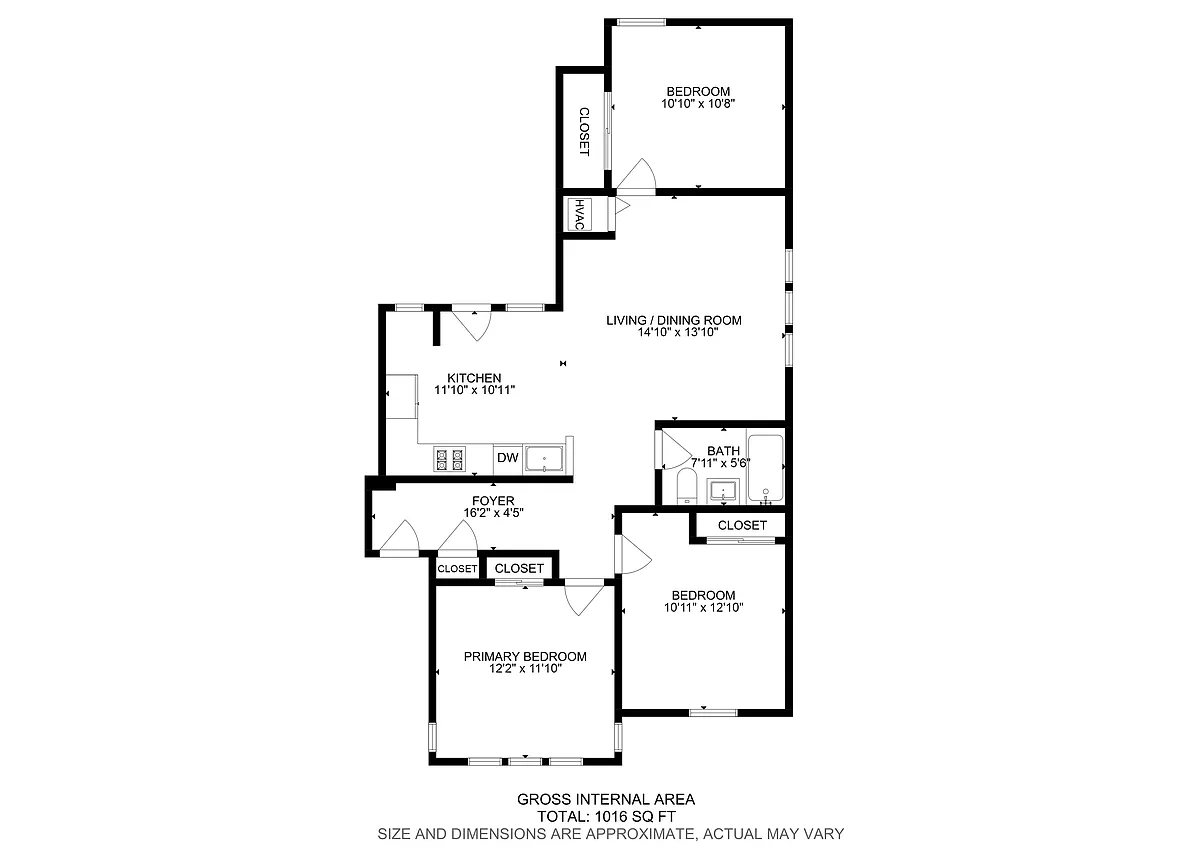 Floor plan Three Bedroom