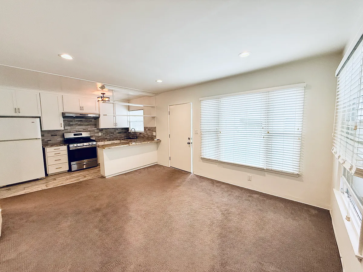 Bright and spacious open living area to kitchen - 811 S Catalina Ave #C