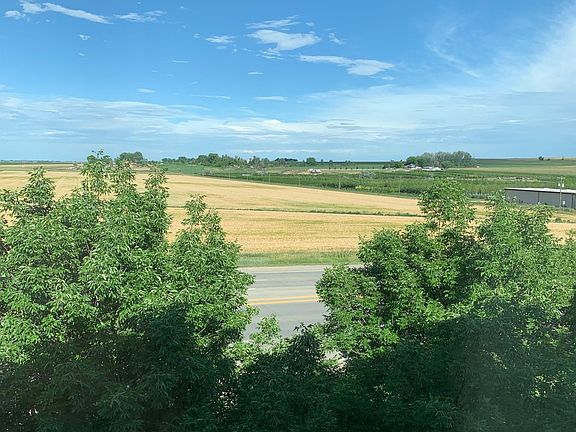 Easter view over active farmland lets you watch the weather and seasons change.