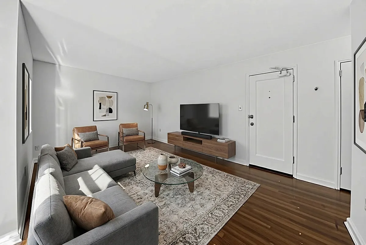 Photo 1 of 12 - 810 Kennedy St NW #302 - Washington, DC Living Room (Virtually Staged) - 810 Kennedy St NW #302