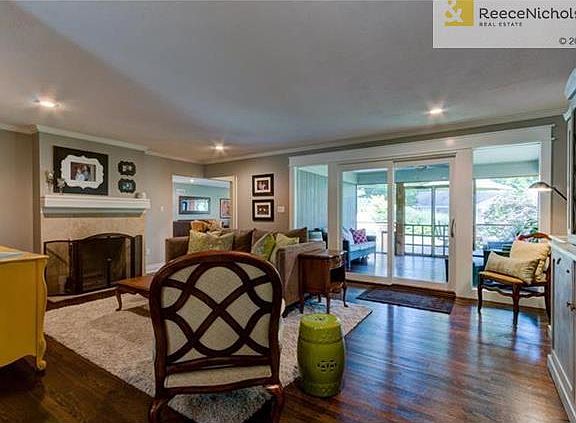 View of screened porch from Living Room...