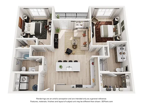 Floor plan Shooting Star | 2 Bed | 2 Bath