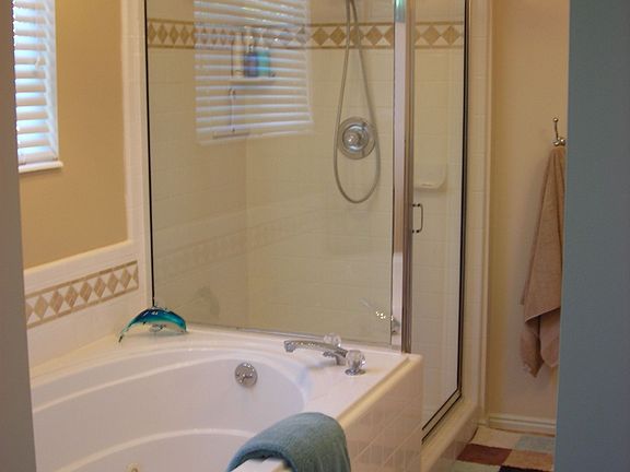 Master Bath Jetted Garden Tub and NEW Tile