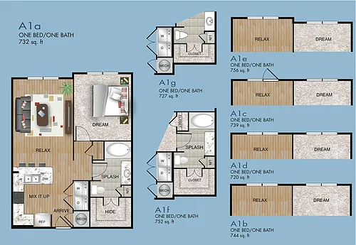 Floor plan A1a - A1g
