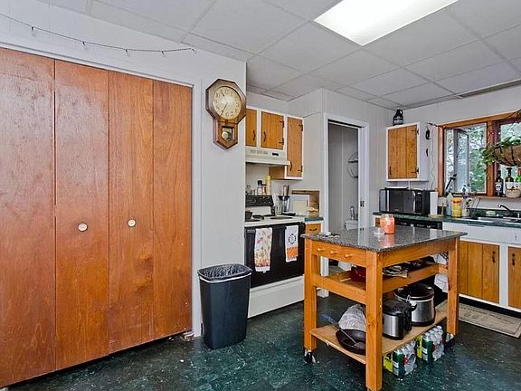 Kitchen and half-bathroom