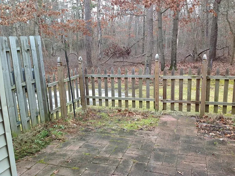 Fenced in patio