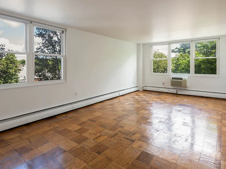 Living Room with Parquet Flooring