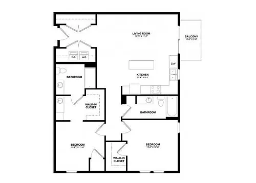 Floor plan 2X2 A