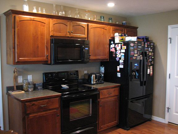 kitchen with alder cabinets