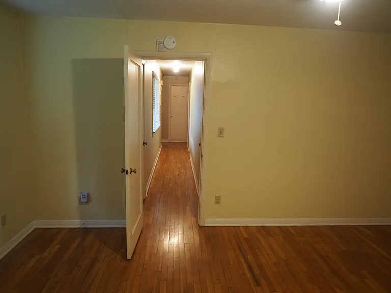 Looking down the hallway from the master bedroom.