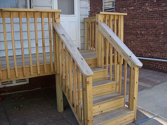 Brand new walk out deck.