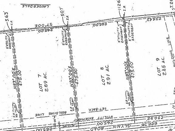 plot of lot 8 - 6439 Glynn n