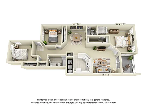 Floor plan 3A