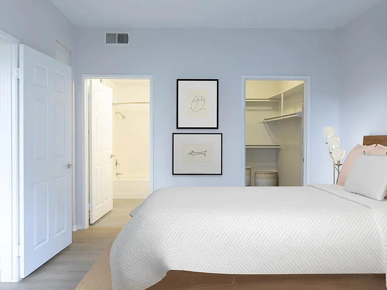 Carpeted Bedroom with Walk-In Closet