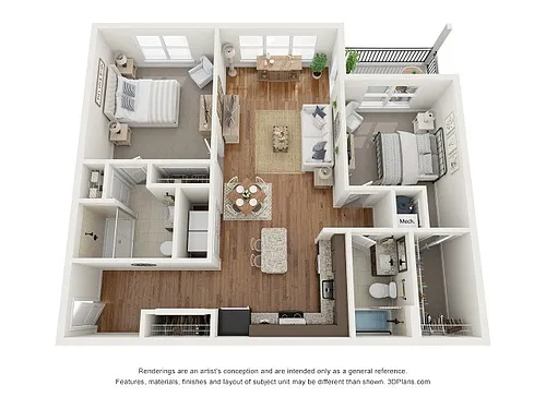 Floor plan B3 (ADA Accessible)