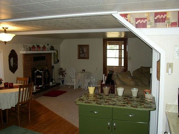 Fireplace and living