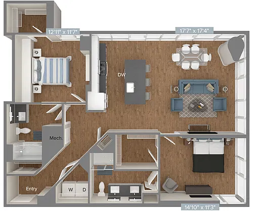 Floor plan B8-D1-1304-501