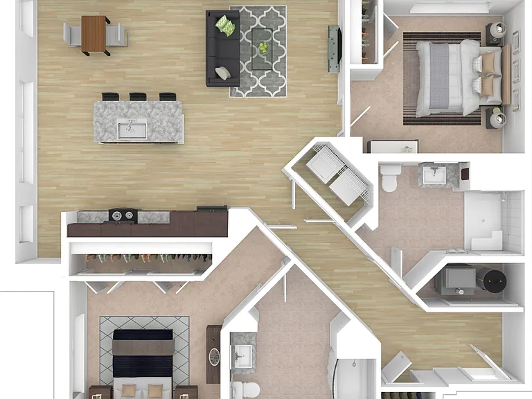 Grove - 2 Bed, 2 Bath, 1162 sq. ft.
