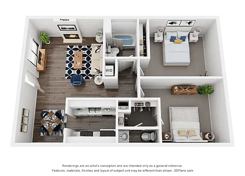 Floor plan B1 Two Bedroom