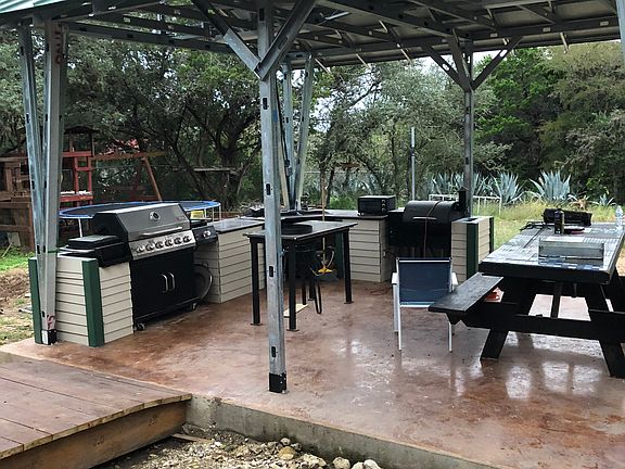 Outdoor barbecue area