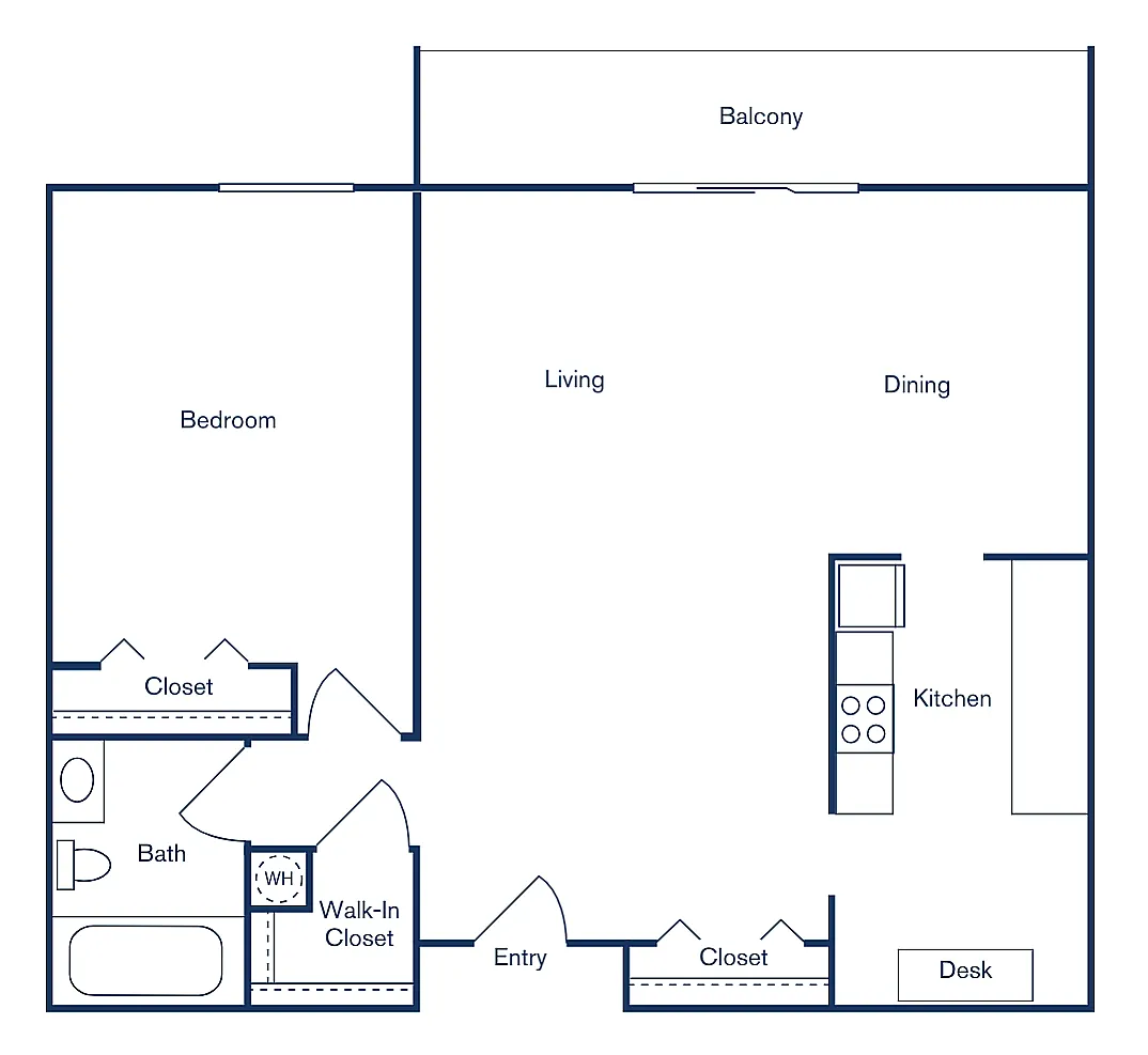Floor plan 1x1P - (Partial)
