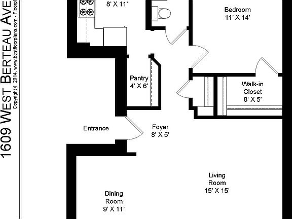 5th image of 1609 1/2 W Berteau Ave #3